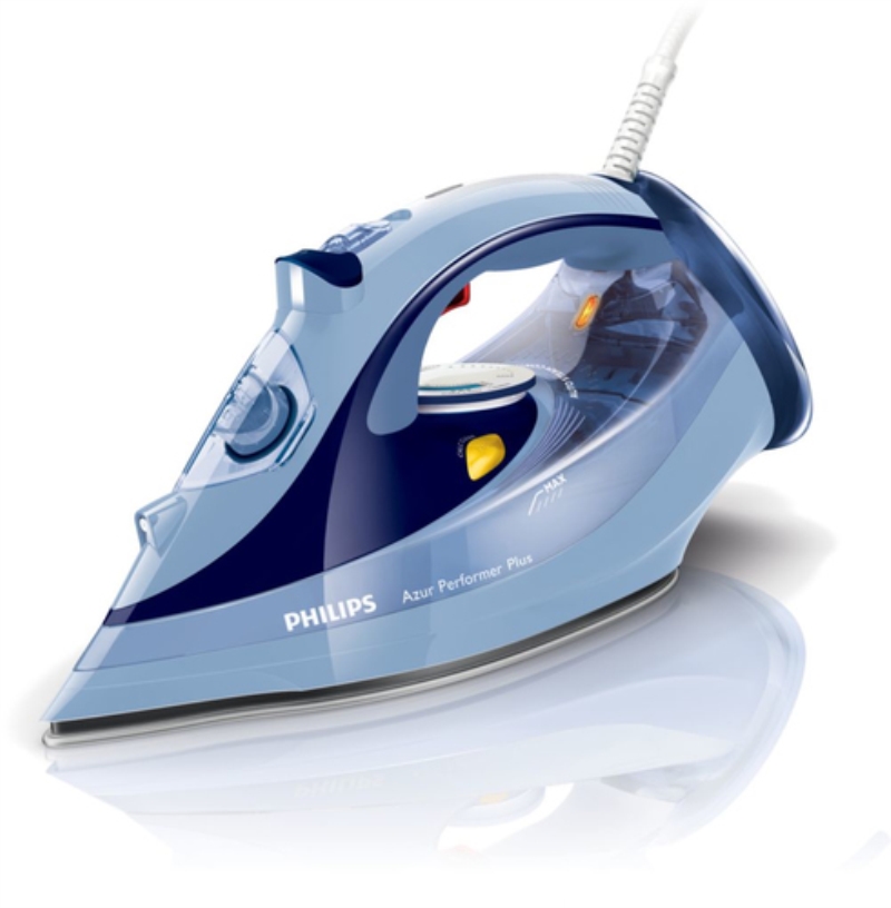 PHILIPS Ferro da stiro con caldaia Philips Azur Performer Plus (GC4521) 2600 W piastra T-ionicGlide blu